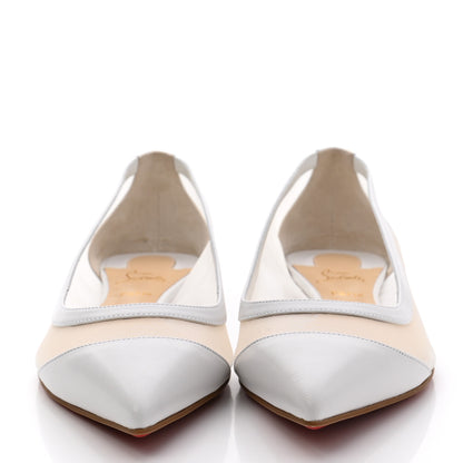 Christian Louboutin Kid Rete Galativi Flats 39.5 Version Bianco 2 of 7