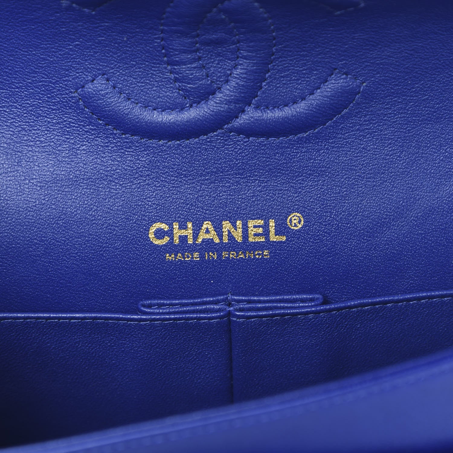 Chanel Lambskin Quilted Medium Double Flap Blue 8 of 14