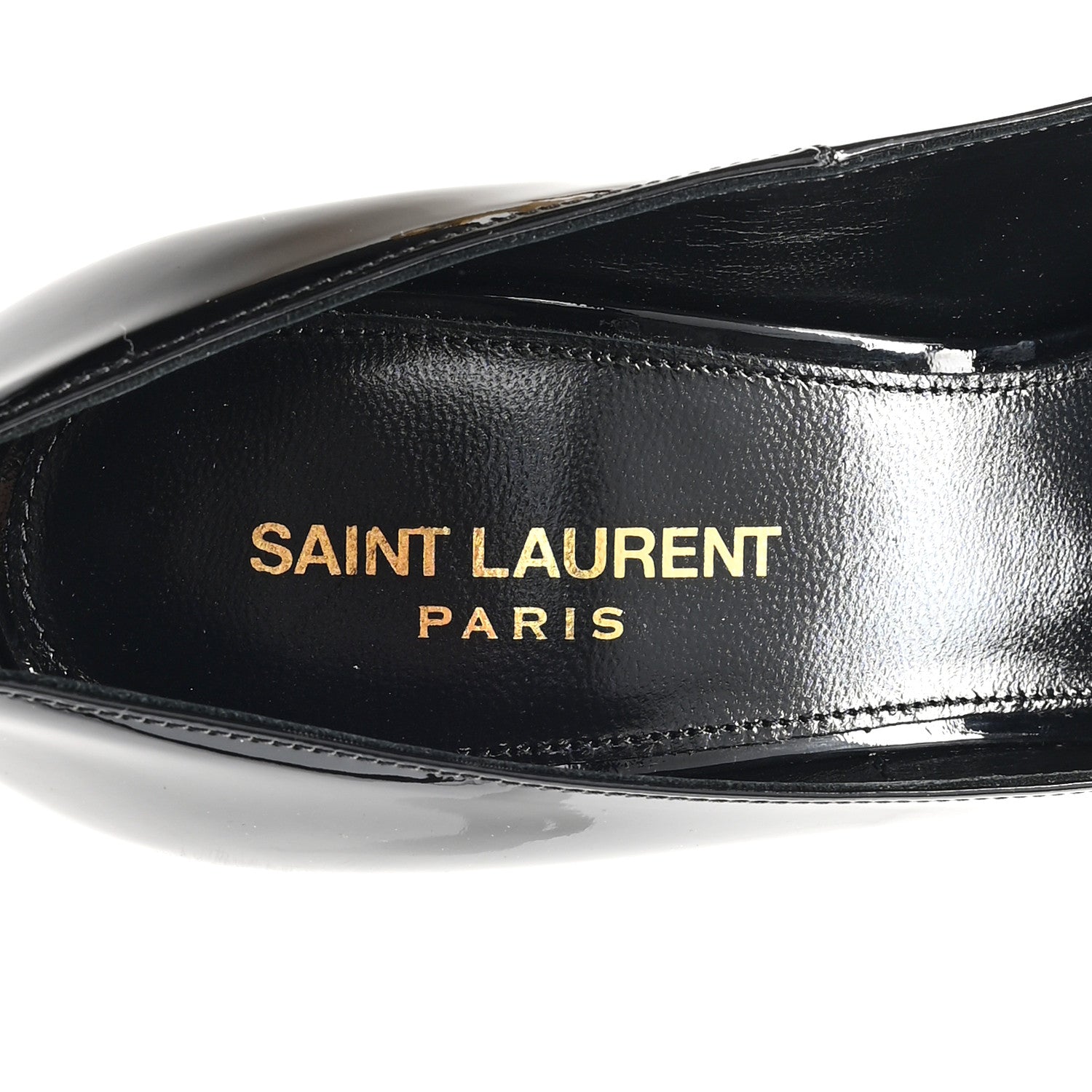 Saint Laurent Patent Opyum 110 Pumps  39.5 Black Gold 8 of 10