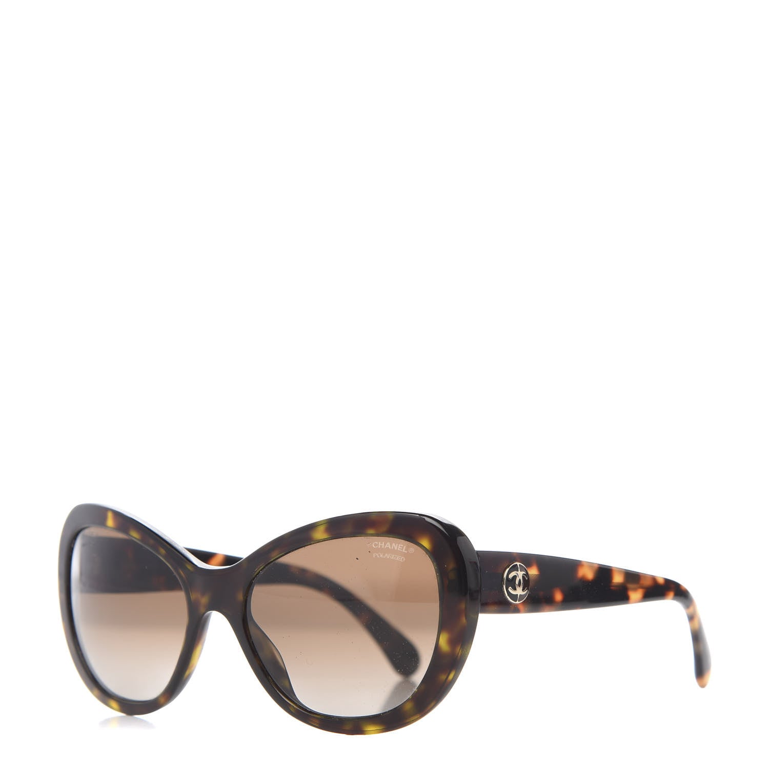 Chanel Acetate Polarized Cat Eye Sunglasses 5321 Tortoise 1 of 7