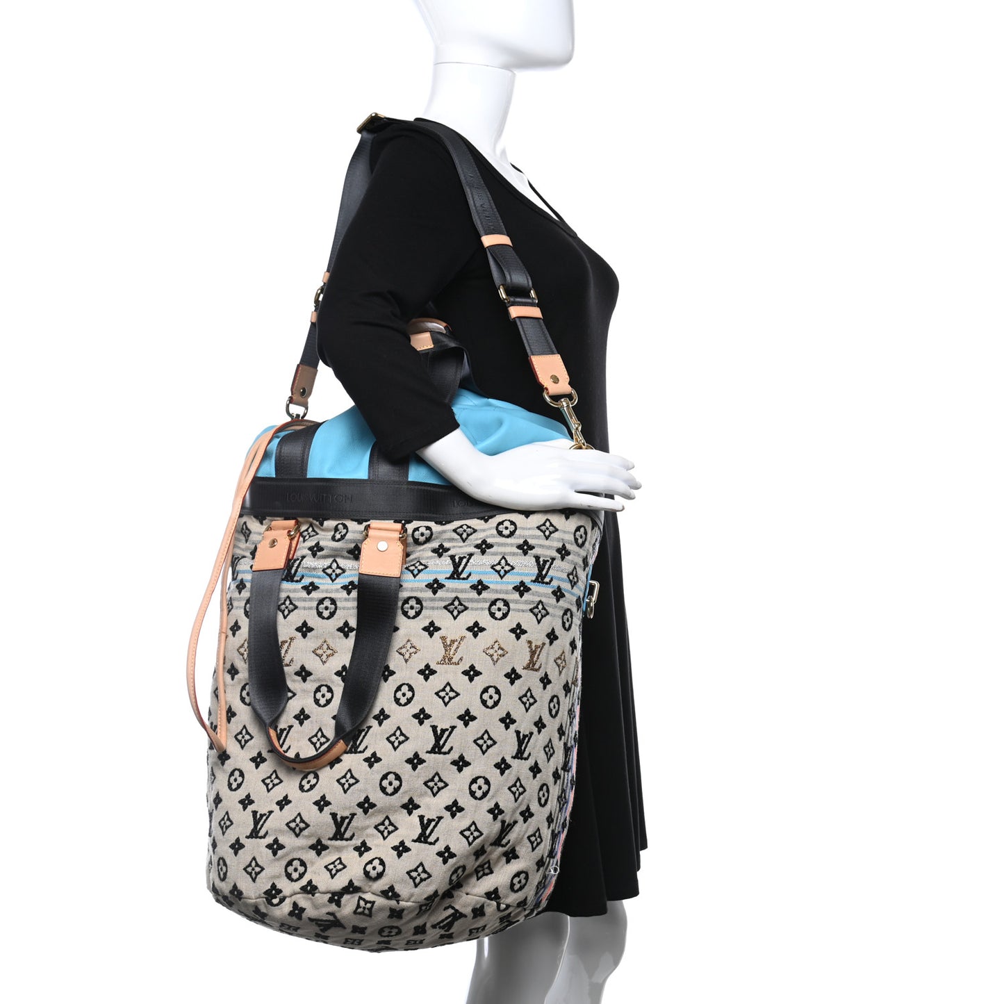 Fabric Jacquard Monogram Cheche Gypsy GM Blue