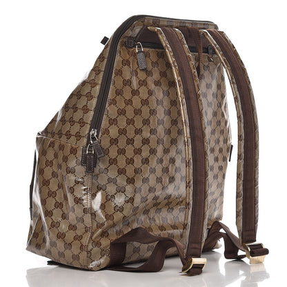 Gucci Crystal Monogram Backpack Dark Brown 3 of 7