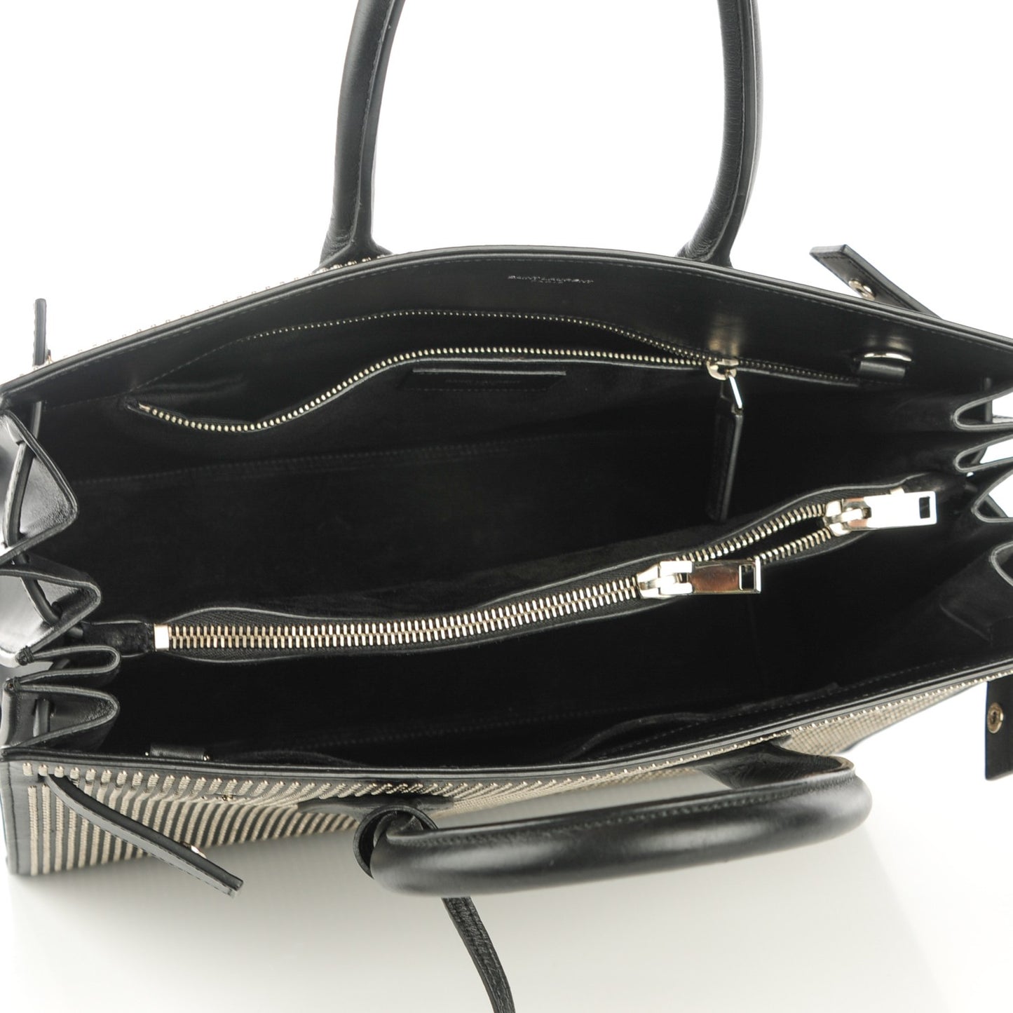 Calfskin Studded Small Sac De Jour Black