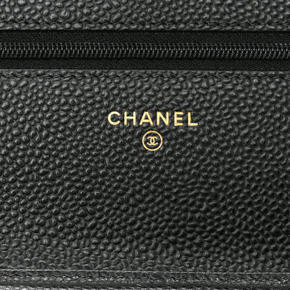 Chanel Caviar Quilted Wallet On Chain WOC Black 6 of 12
