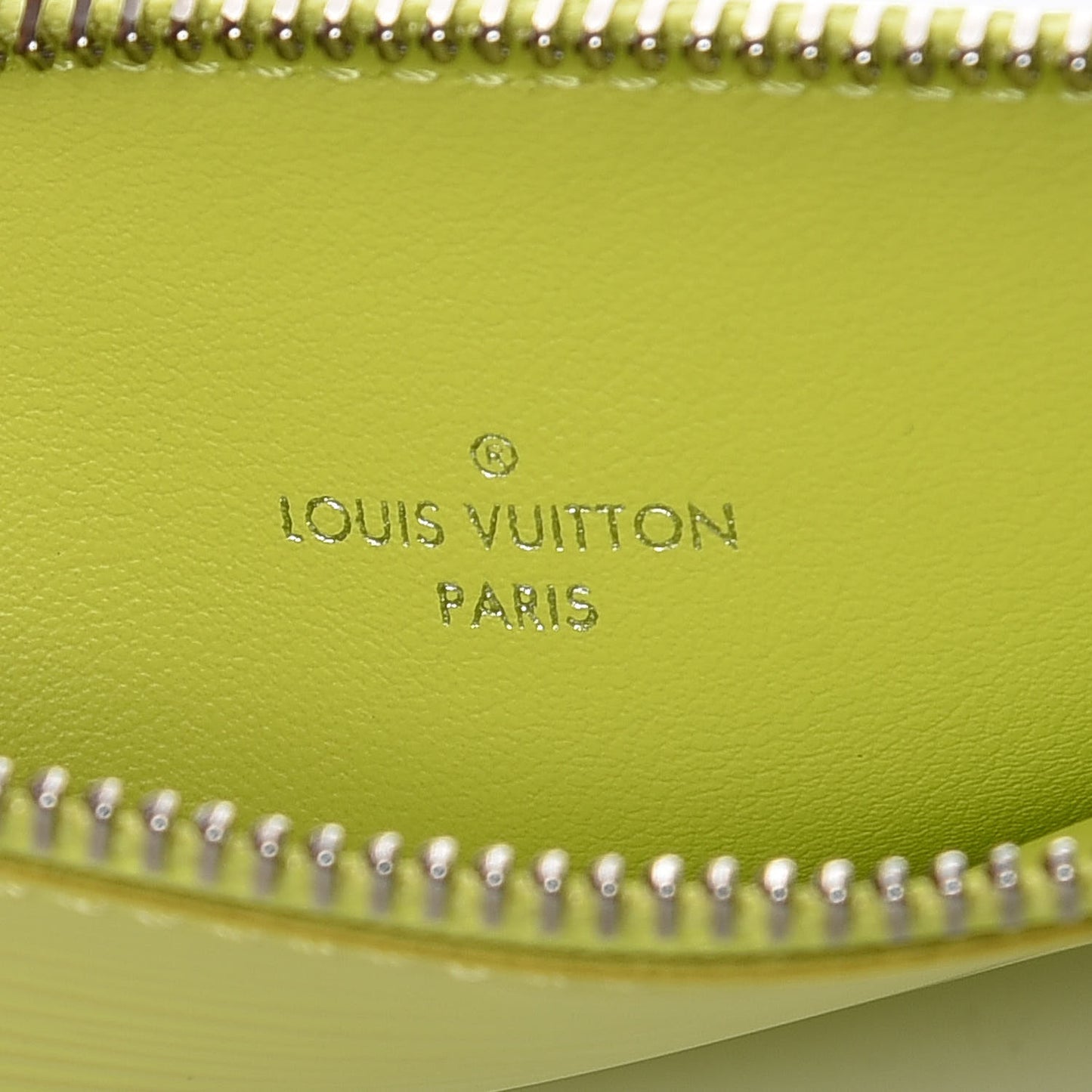 Epi Felicie Chain Wallet Zippered Insert Pistache