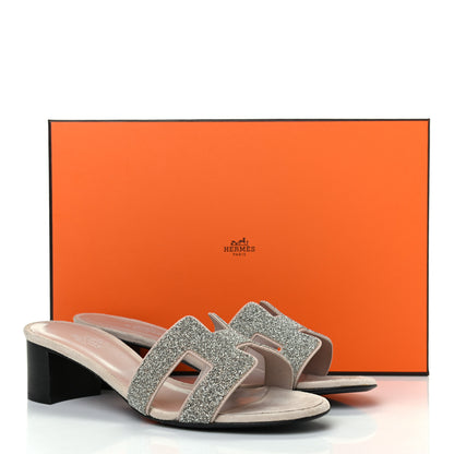 Hermes Suede Goatskin Crystal Oasis Sandals 38 11 of 11