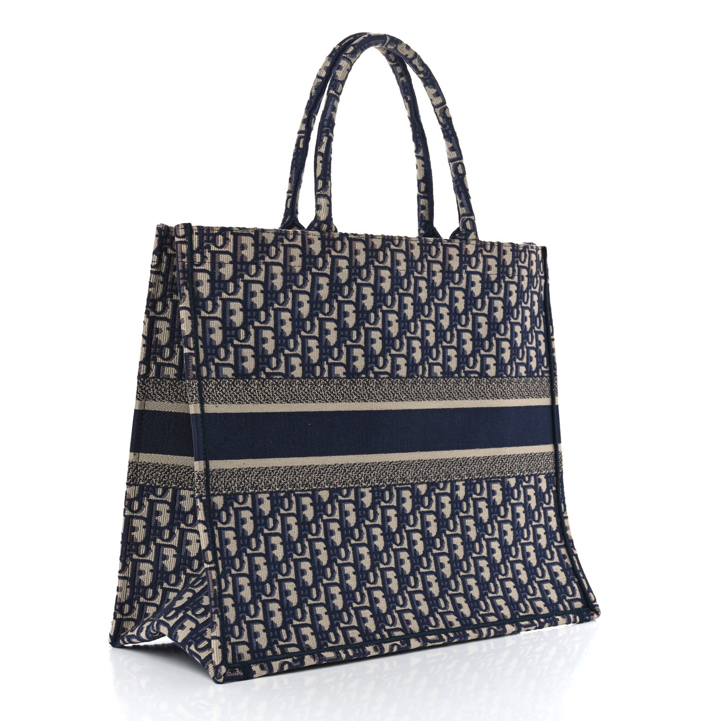 Oblique Large Book Tote Blue Multicolor