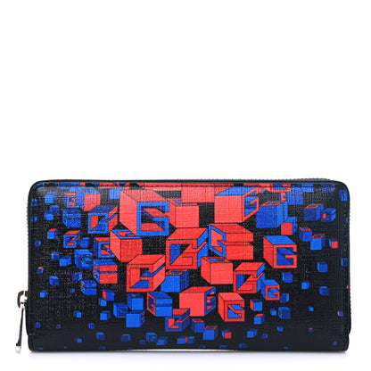 Gucci Calfskin Square G Space Zip Around Wallet Black 1 of 8