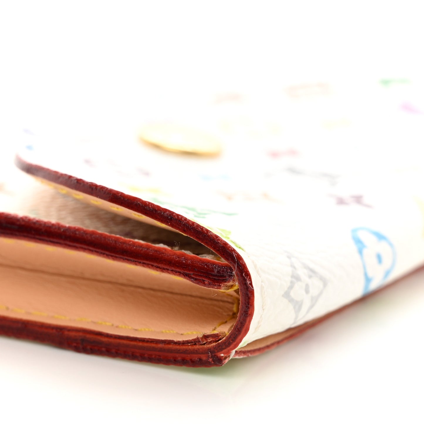 Monogram Multicolor Business Card Holder White