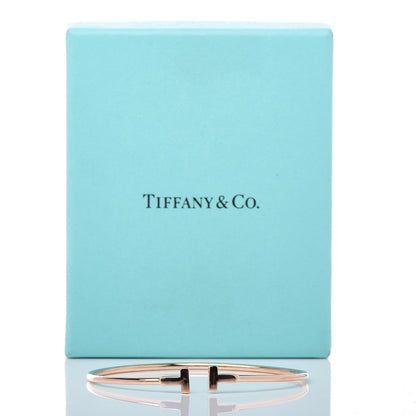 Tiffany 18K Rose Gold Narrow T Wire Bracelet 5 of 5