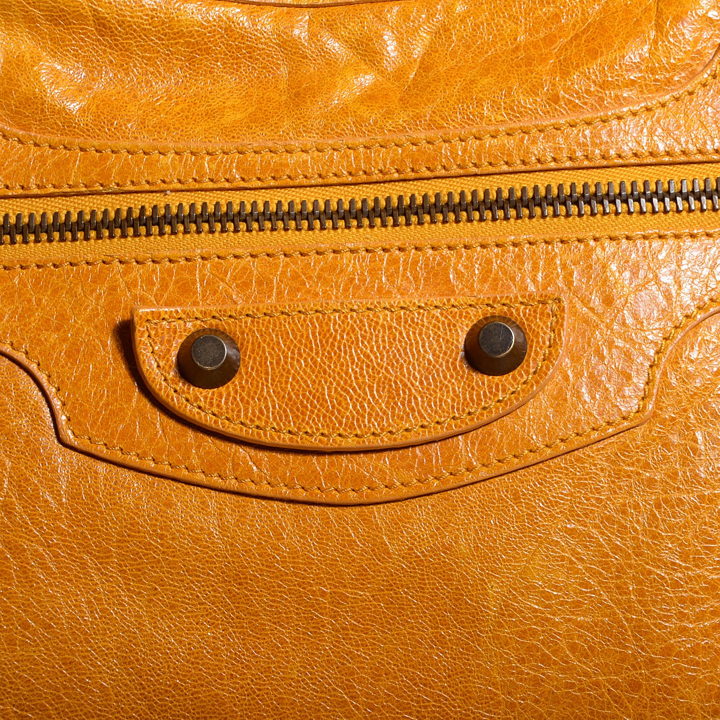 Chevre Classic Hardware Step Bag Marigold