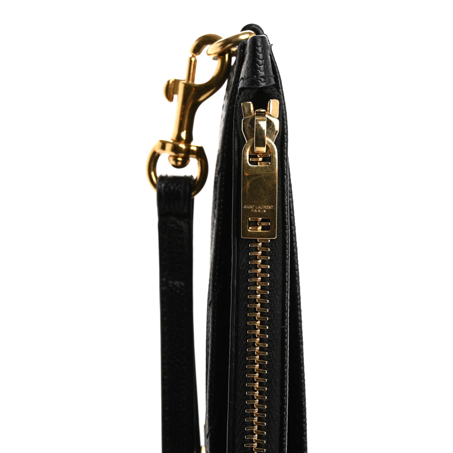 Grain De Poudre Chevron Monogram Large Bill Pouch Black