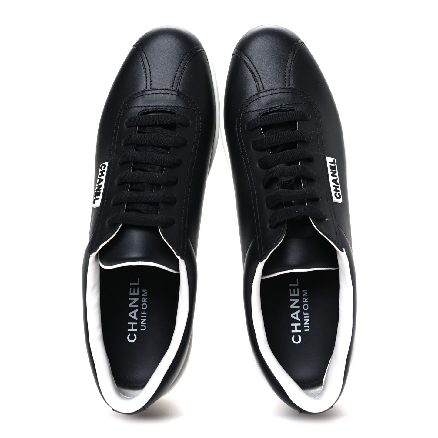 Calfskin CC Womens Sneakers 40.5 Black