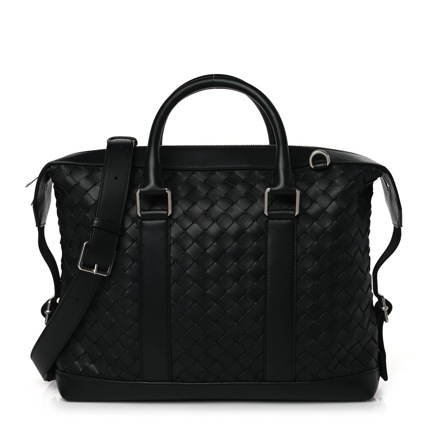 Nappa Intrecciato Large Briefcase Black