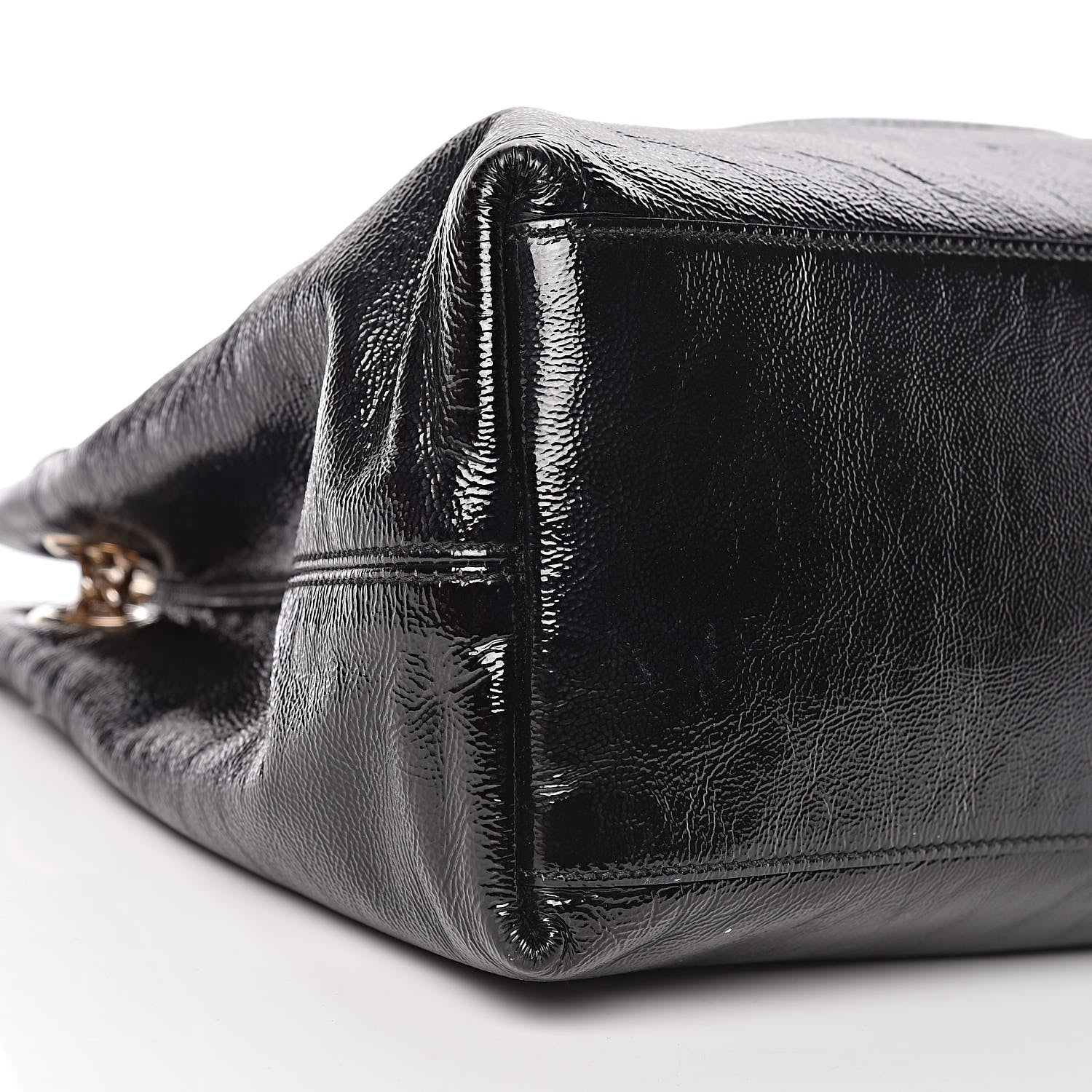 Gucci Patent Medium Soho Chain Shoulder Bag Black 6 of 10