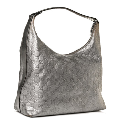 Gucci Metallic Guccissima Hobo Silver 2 of 16