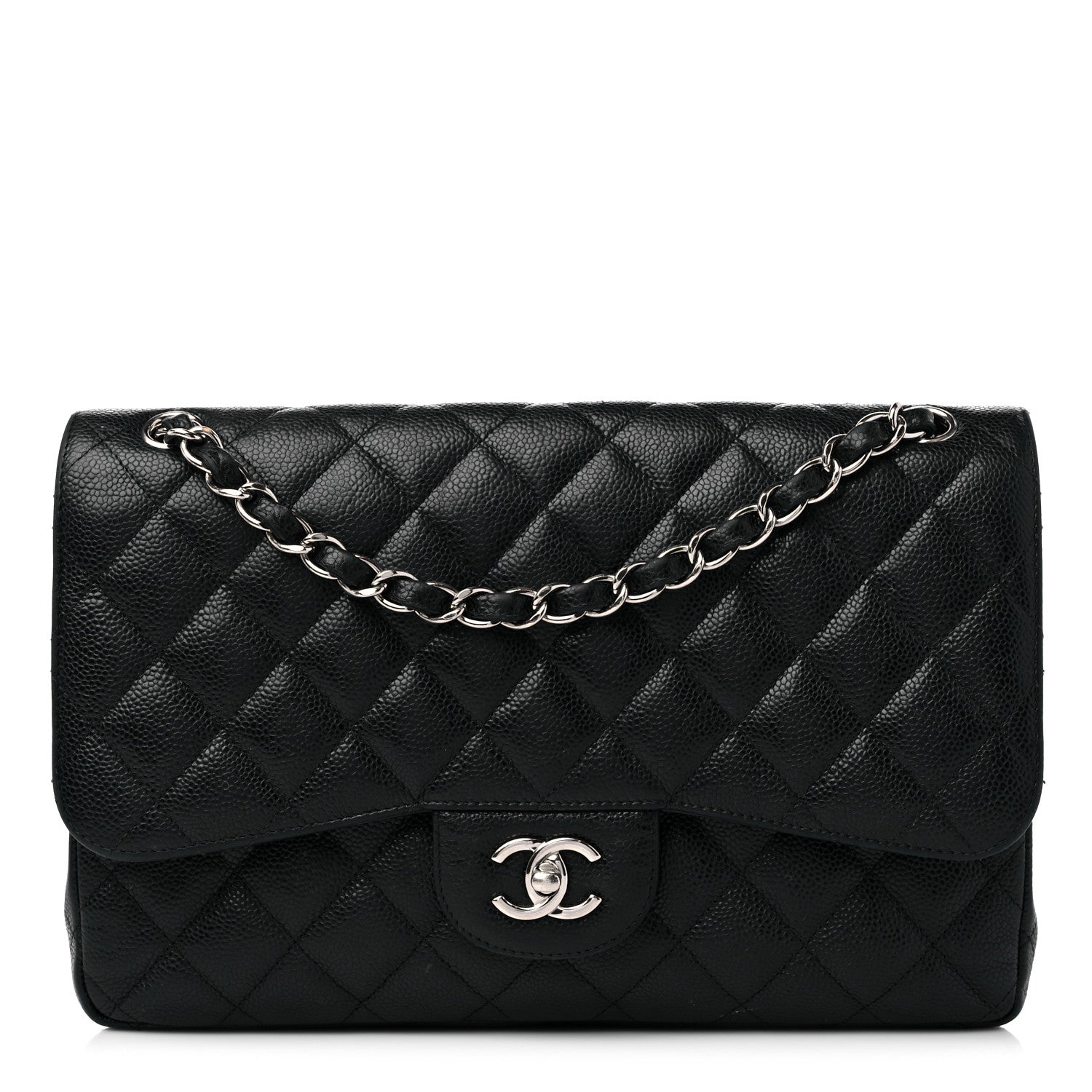 Chanel Caviar Quilted Jumbo Double Flap Black 1 of 17