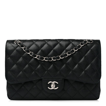 Chanel Caviar Quilted Jumbo Double Flap Black 1 of 17