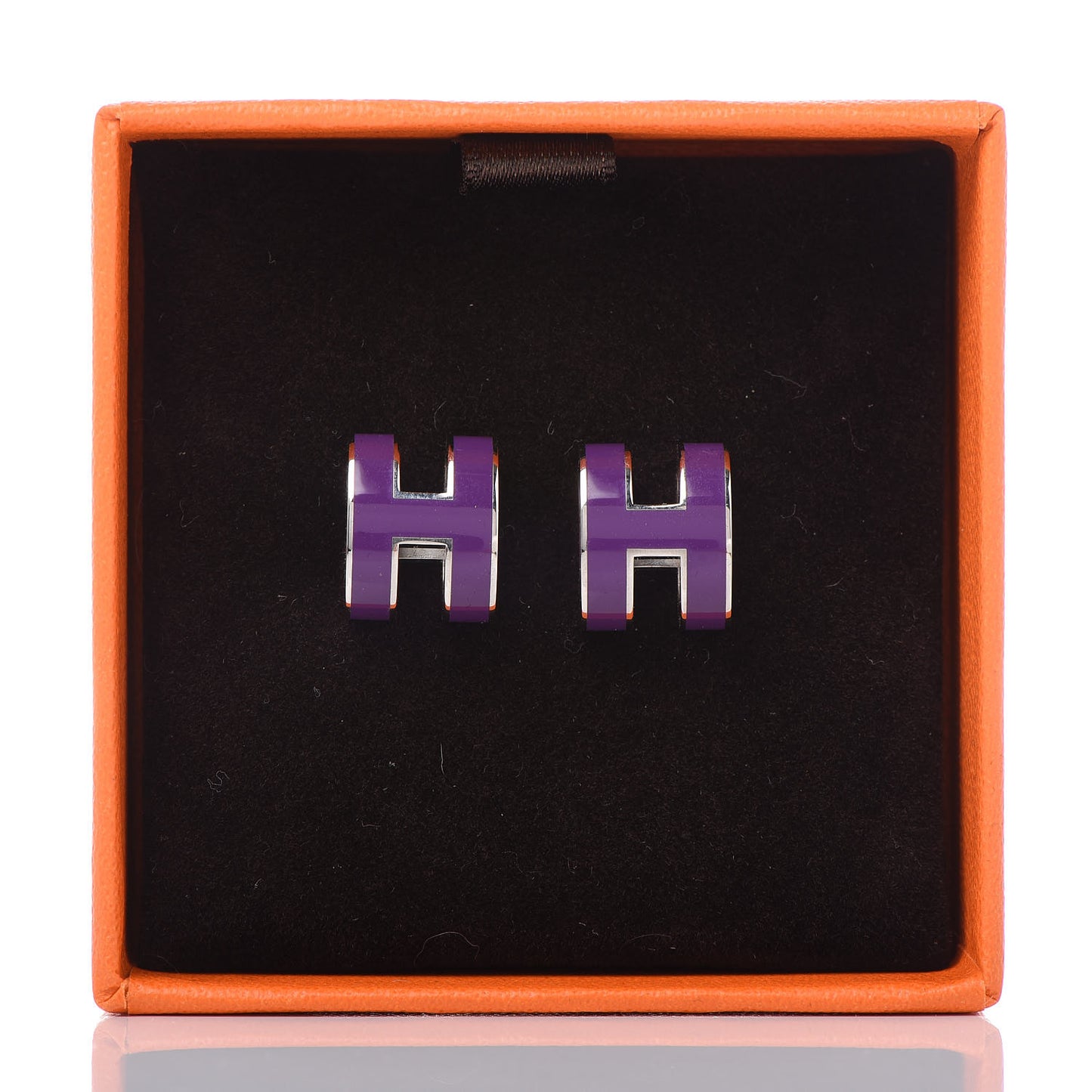 Palladium Lacquered Pop H Earrings Ultraviolet