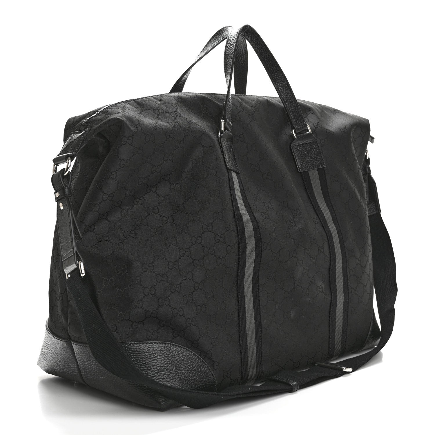Gucci Nylon Monogram XL Duffle Bag Black 2 of 12