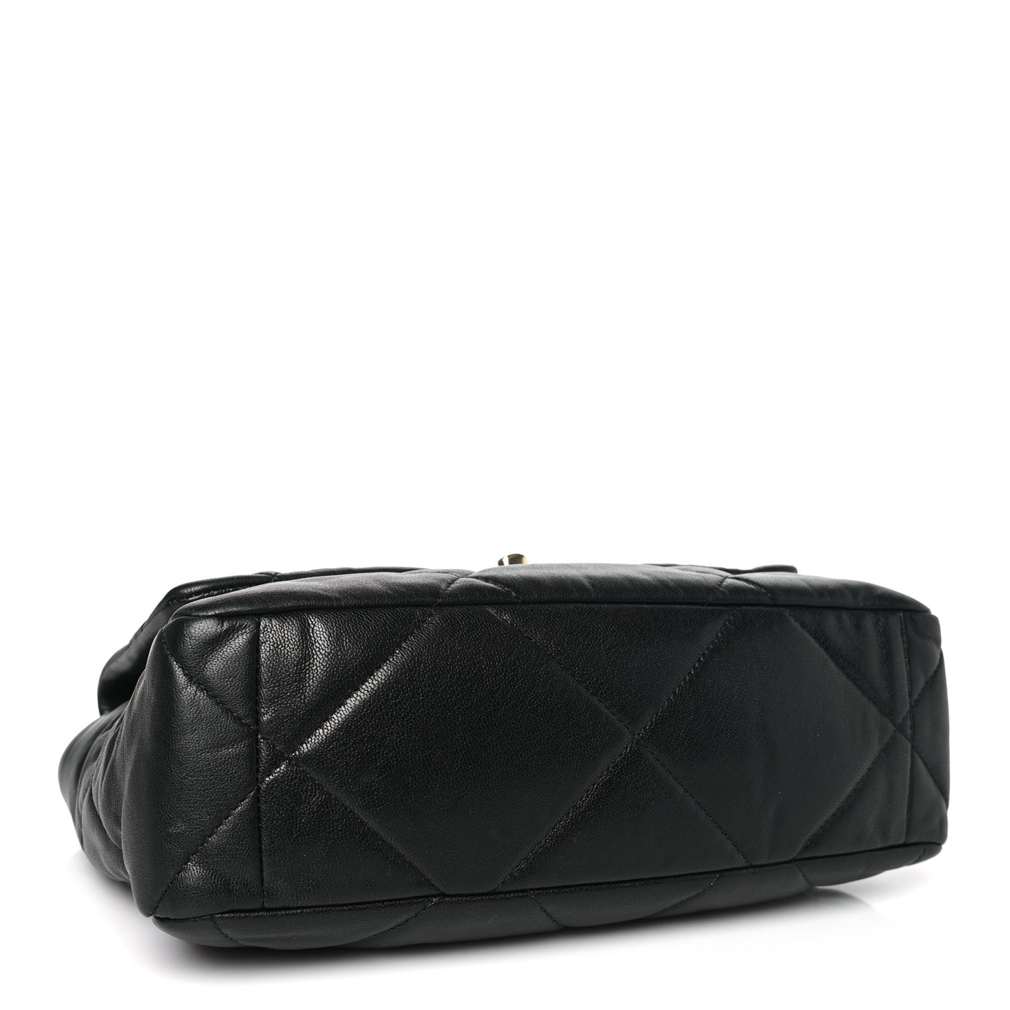Goatskin Quilted Large Chanel 19 Flap Black