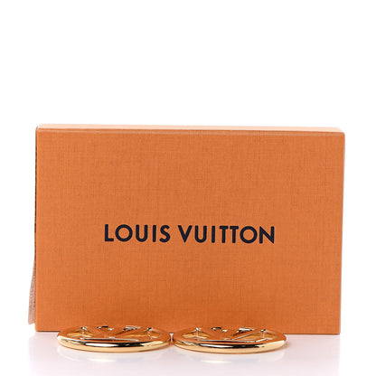 Louis Vuitton Metal Louise Hoop Earrings Gold 5 of 5