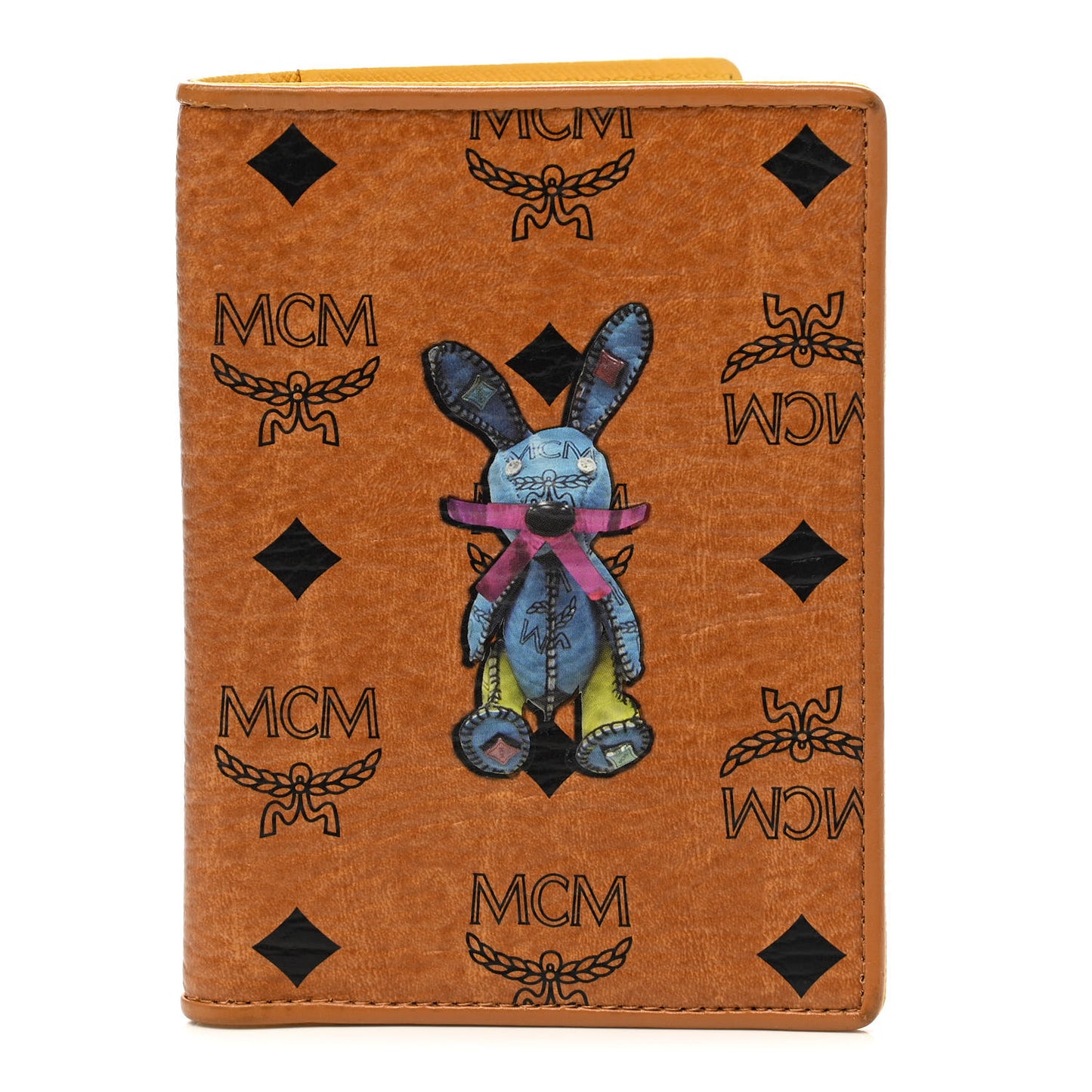 Visetos Rabbit Passport Holder Cognac