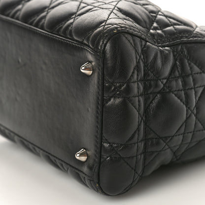 Christian Dior Lambskin Cannage Medium Lady Dior Black 10 of 13
