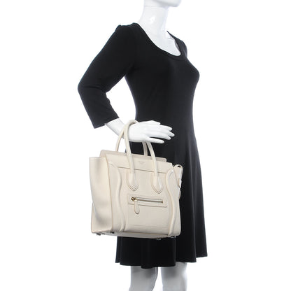 Celine Goatskin Micro Luggage White 2 of 6