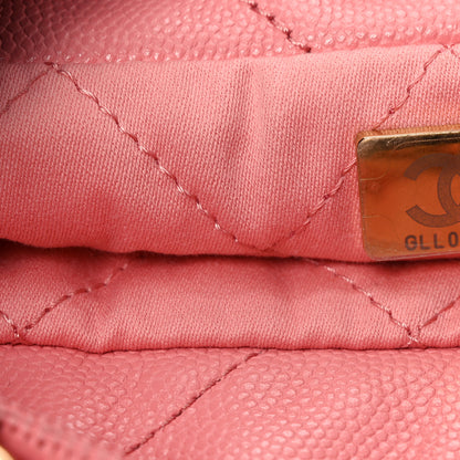 Chanel Shiny Caviar Quilted Mini Chanel 22 Coral 7 of 10