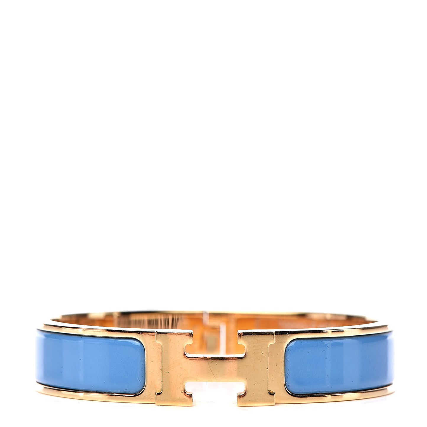Enamel Narrow Clic Clac H Bracelet PM Bleu Cielo