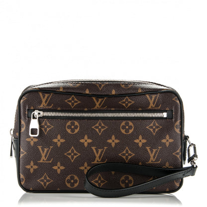 Louis Vuitton Monogram Macassar Kasai Clutch Black 1 of 7