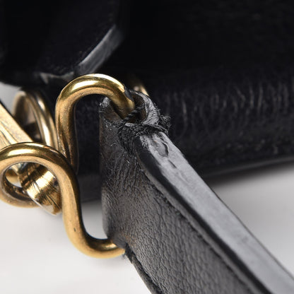 Burberry Grainy Calfskin Medium Creighton Hobo Black 7 of 11