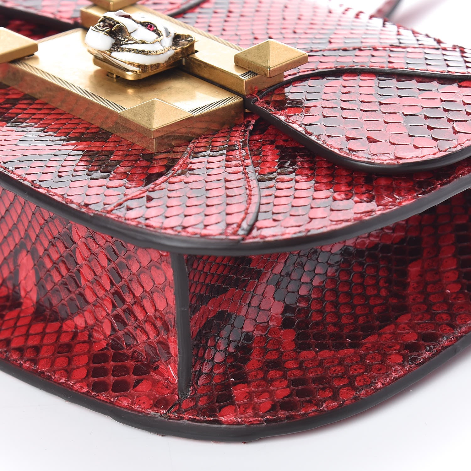 Gucci Elaphe Radiata Small Osiride Shoulder Bag Hibiscus Red 10 of 10