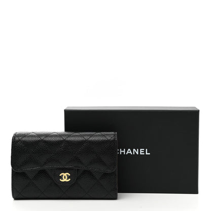 Chanel Caviar Quilted Medium Flap Wallet Black 9 of 9