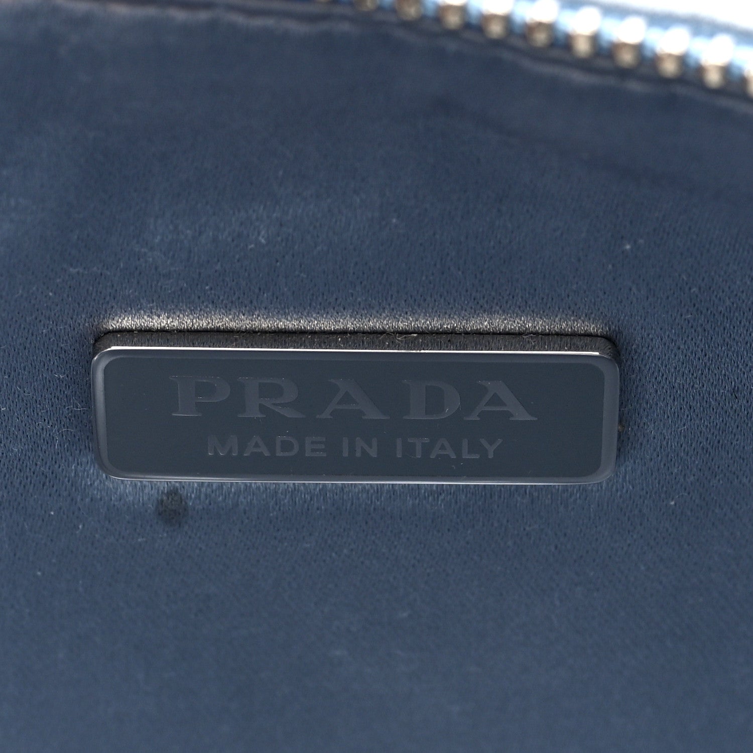 Prada Satin Crystal Triangle Pouch Celeste 6 of 9