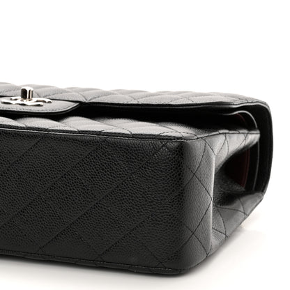 Chanel Caviar Quilted Jumbo Double Flap Black 10 of 11