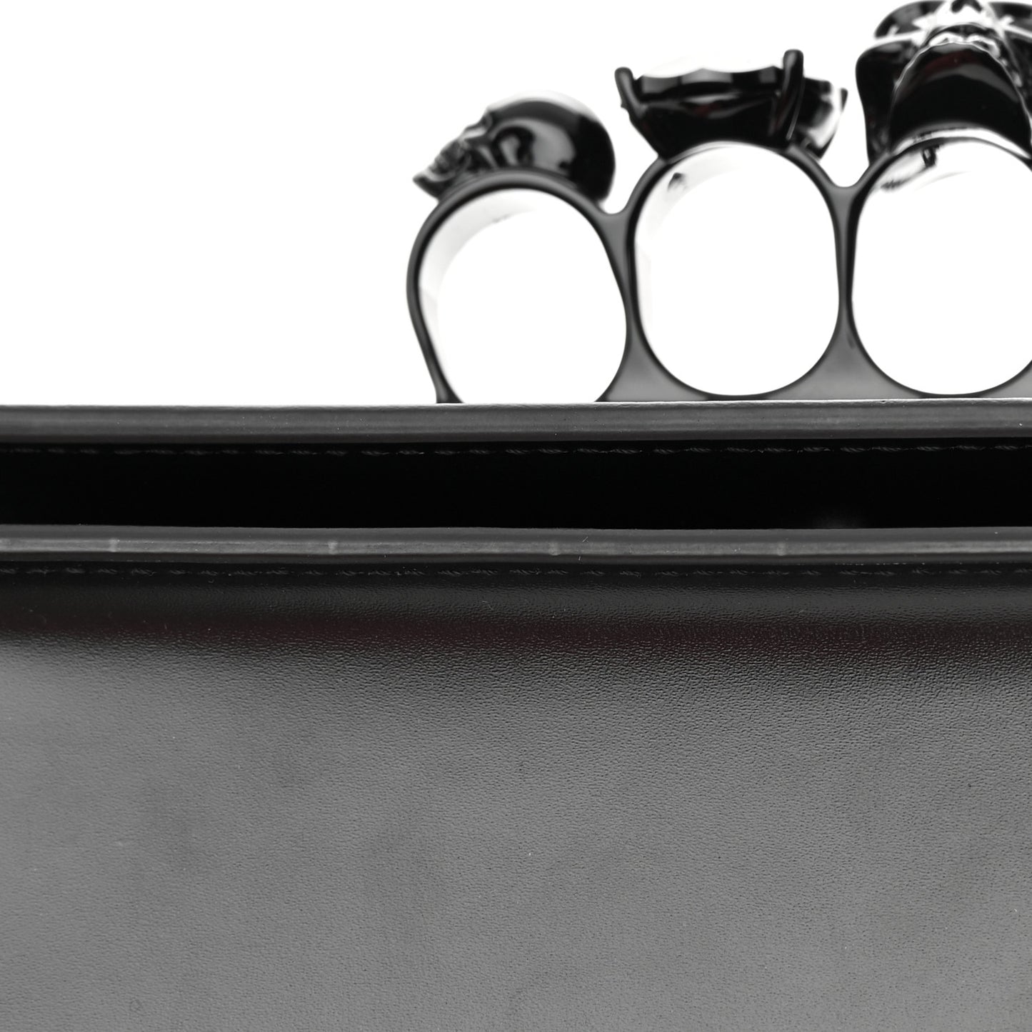 Calfskin Knuckle Shoulder Bag Black
