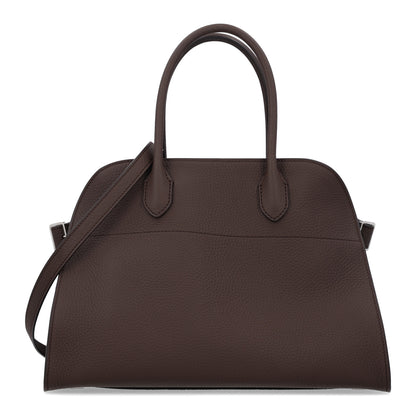 The Row Matte Grained Calfskin Soft Margaux 12 Deep Brown 1 of 9