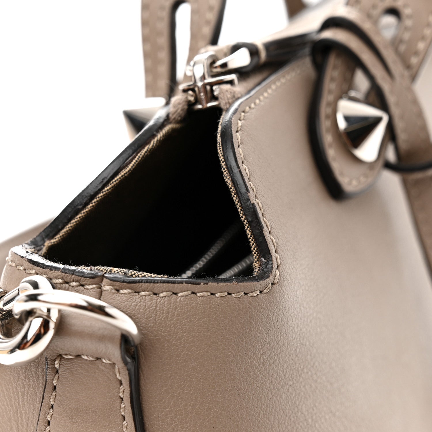 Fendi Vitello Dolce Medium By The Way Boston Bag Tortora 14 of 16