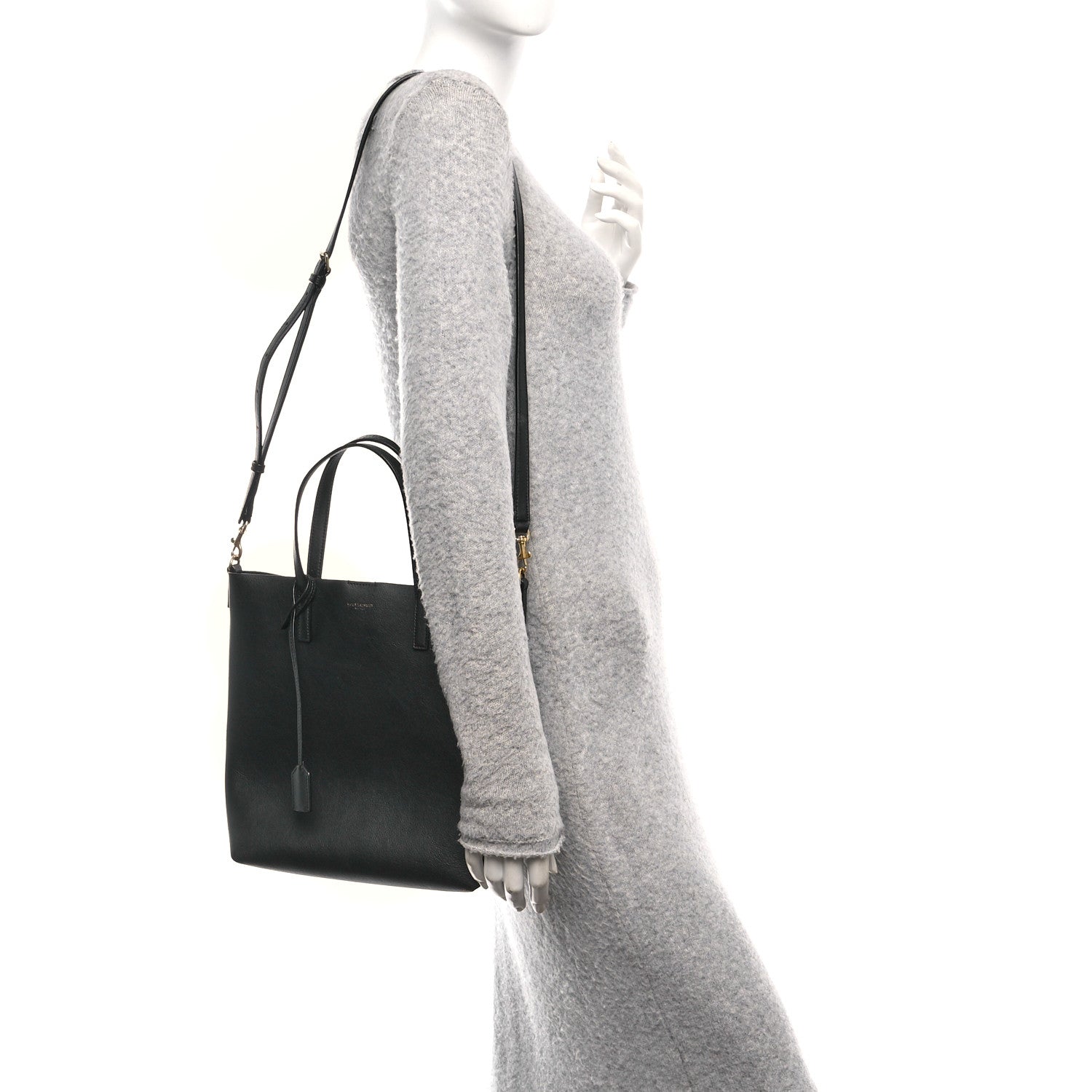 Saint Laurent Calfskin Toy Shopping Tote Black 2 of 12