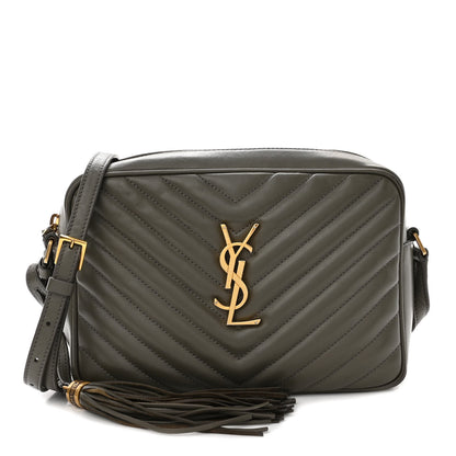 Saint Laurent Calfskin Matelasse Monogram Lou Camera Bag Military Olive 1 of 9