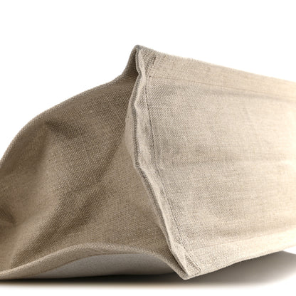 Saint Laurent Linen Calfskin Rive Gauche Tote Greggio Natural 9 of 15