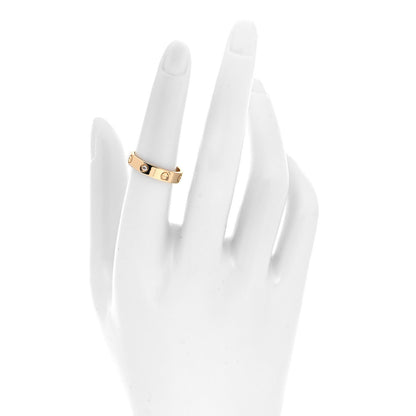 Cartier 18K Yellow Gold Diamond 4mm LOVE Wedding Band Ring 53 6.25 2 of 5
