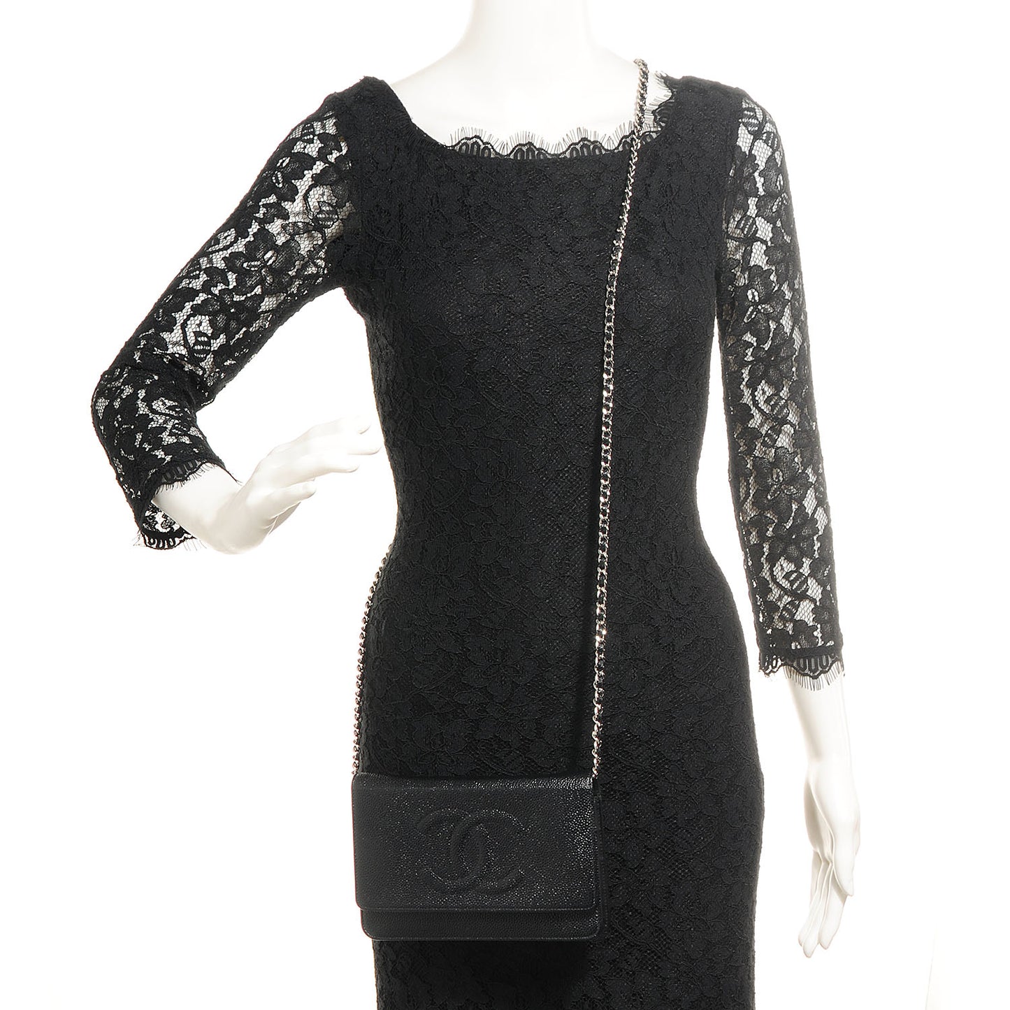 Caviar Timeless CC Wallet on Chain WOC Black