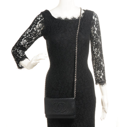 Chanel Caviar Timeless CC Wallet on Chain WOC Black 2 of 9