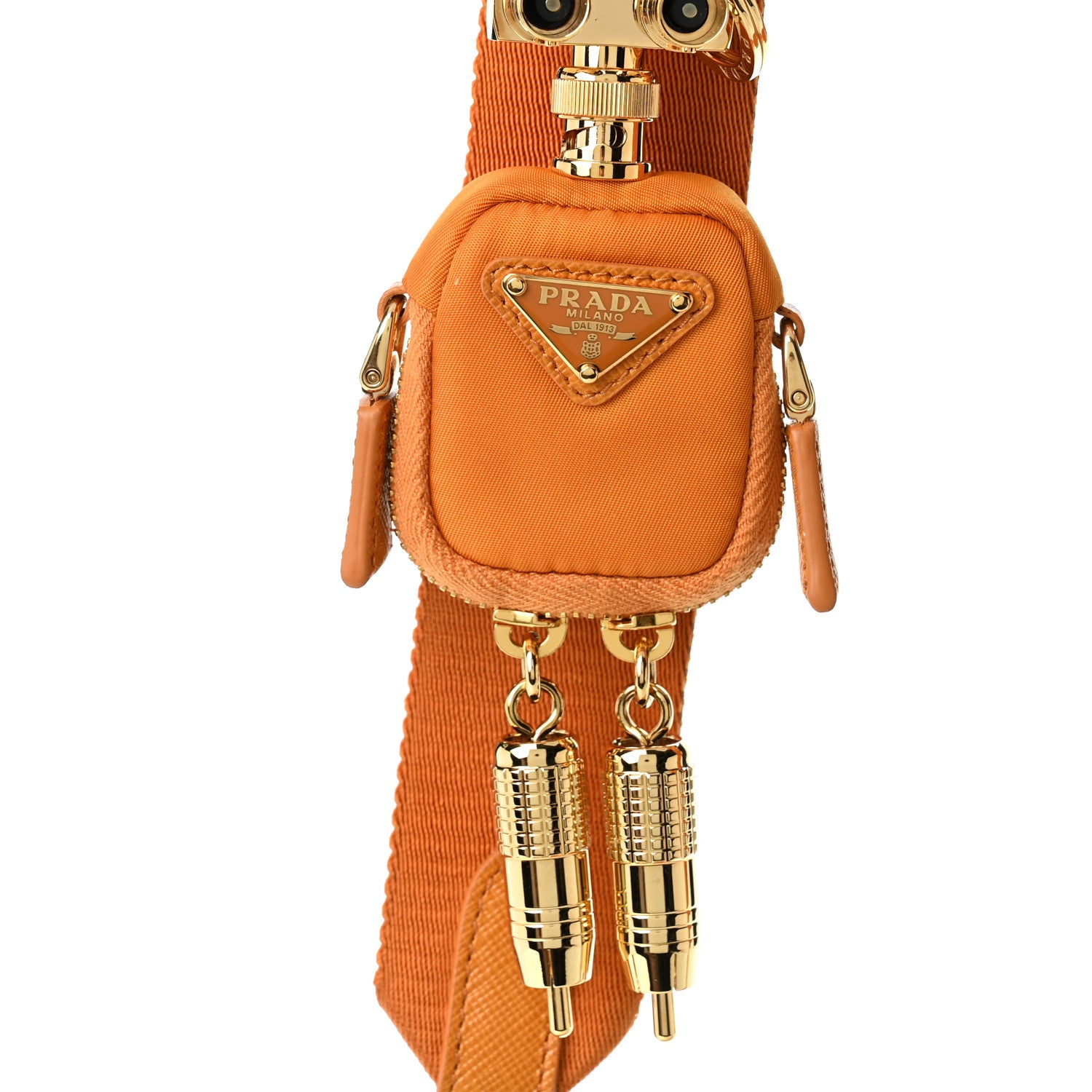Prada Nylon Saffiano Re-Edition 2005 Shoulder Bag Amber 1988191