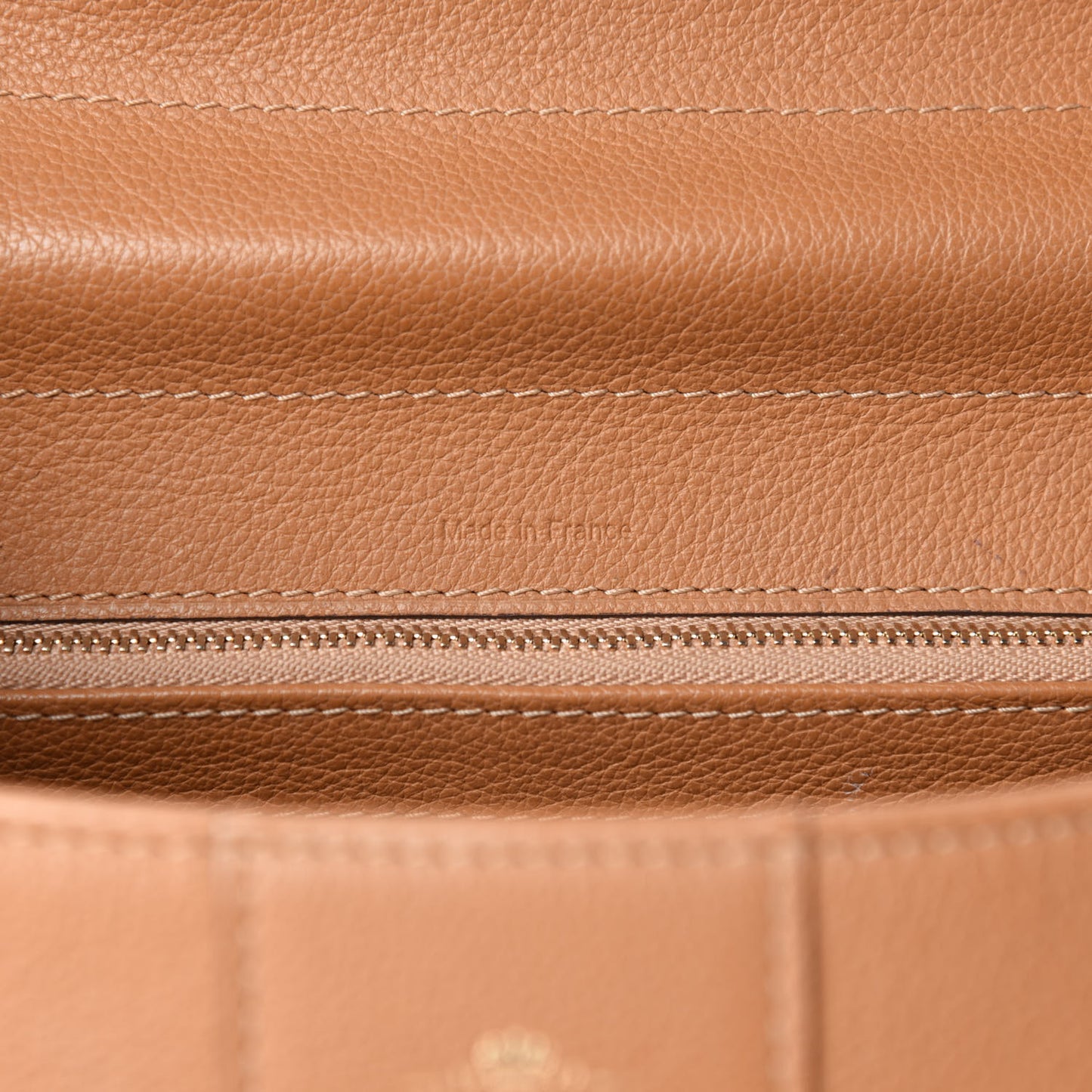 Grained Calfskin MM Brillant Satchel Natural