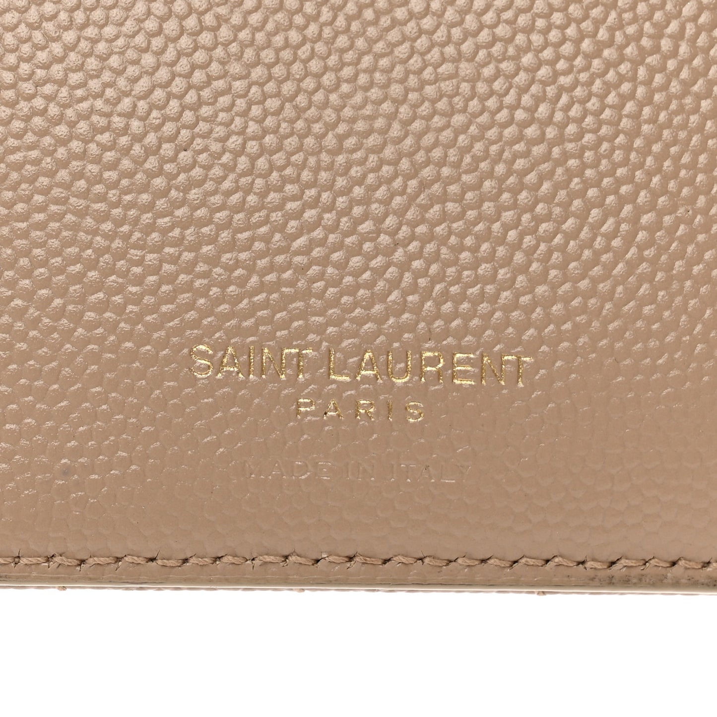 Grain De Poudre Matelasse Chevron Monogram Zipped Two-Part Wallet Dark Beige