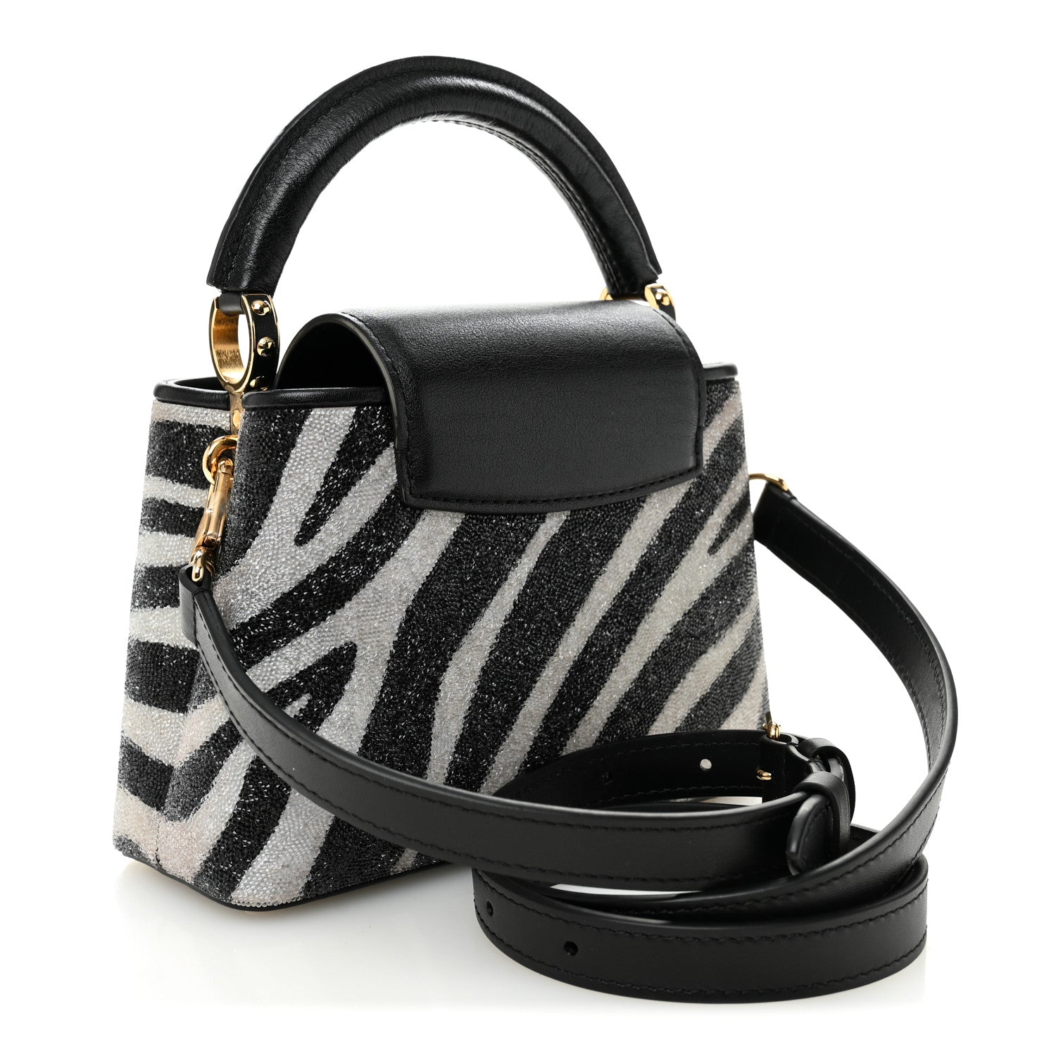 Louis Vuitton Swarovski Calfskin Capucines Mini Zebra 1781929